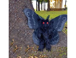 XUEKUN Gothic Mothman Plushie Toy- Plush Toy with Bright Red Eye- Realistic Stuffed Animals Plush Toys Present for Kids