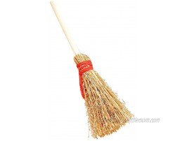 XUEKUN Mini Broom Costume Hangings Decorations Toys with Red Rope Straw Broom Wizard Accessory for Halloween Party Red Rope