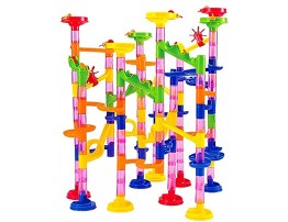 Ynanimery Marble Run 176 Pcs Marble Maze Game Building Toy sfor Kids,Marble Track Race Set STEM Learning Toys Gifts for Boys Girls Age 3 4 5 6 7 8 9+