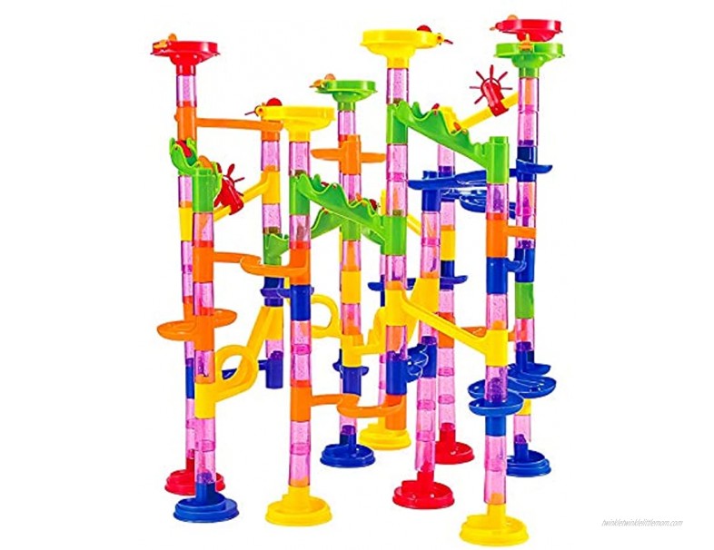 Ynanimery Marble Run 176 Pcs Marble Maze Game Building Toy sfor Kids,Marble Track Race Set STEM Learning Toys Gifts for Boys Girls Age 3 4 5 6 7 8 9+