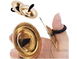 Anniston Kids Toys Mini Finger Cymbals Rhythm Musical Toy Children Kids Percussion Instrument Gift Learning & Education for Children Toddlers Boys Girls Golden