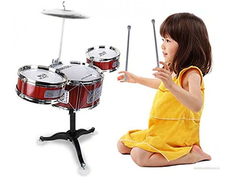 Chilartalent Kids Drum Set Toy Small Plastic Drum Set for Toddlers 1 5 Years Old Boys Girls Musical Instruments Playing Beats Toys
