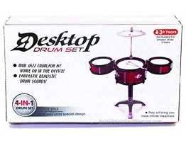 Fun Central Desktop Drum Set Musical Instrument Toy for Kids & Toddlers Red