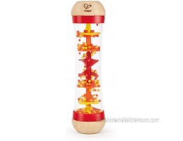 Hape Beaded Raindrops | Mini Wooden Musical Toddler Instrument Shake & Rattle Rainmaker Toy Red L: 2 W: 2 H: 7.9 inch
