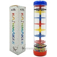 Here Fashion 8'' Beaded Raindrops Rainmaker Rattle Toddler Musical Toy for Preschool Kid or for Teaching