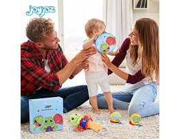Joyjoz Musical Toys for Toddlers Kids Musical Instruments Baby Rattle Set with Wooden Tambourine 2 Castanets Early Educational Toy Gift for Boy Girl 4 Pcs