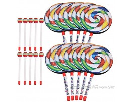 lovermusic Lovermusic 10PCS Lollipop Shape Drum Hand Drum Musical Sound Tool Musical Instruments Colorful