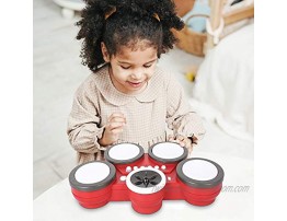 M SANMERSEN Kids Drum Drums for Toddler Portable Toy Drum with Adjustable Volume Speed Musical Instruments Toys Learning Gift for Boys Girls Children