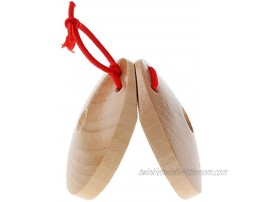 MagiDeal Kids Wooden Castanet Children Rhythm Musical Percussion Instrument Toy Pack of 2pcs