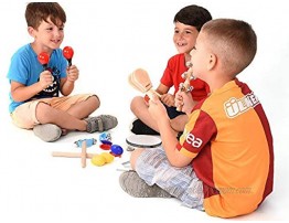 Toddler Educational & Musical Percussion for Kids & Children Instruments Set 21 Pcs – With Tambourine Maracas Castanets & More – Promote Fine Motor Skills Enhance Hand To Eye Coordination,