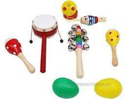 Toddler Musical Instruments 8PCS Kids Music Toys Wooden Percussion Instruments for Toddler Kids Educational Musical Toy for Boys and Girls