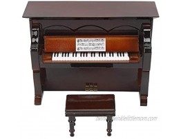 Bicaquu Piano Music Box Black Color Musical Model Upright Piano for Home OfficeBrown