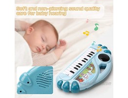 BOBXIN Keyboard Piano Toy for Kids 22 Keys Baby Musical Instruments Electronic Piano with Light and Music Gift for 1 2 3 4 Year Old Girls Boy Toddler First Birthday Blue