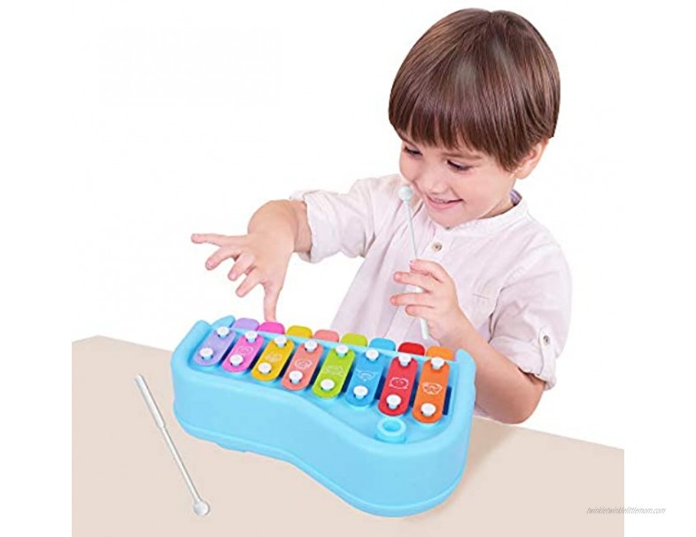 BUDDYFUN 2 in 1 Baby Piano Toy Xylophone for Kids Preschool Educational Toddlers Development Musical Instruments Boys Girls Great Gifts for Birthdays and Christmas