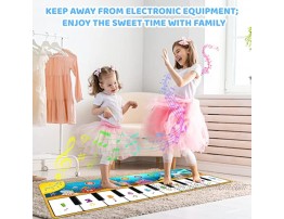 Cicose Piano Mat Baby Piano Mat for Toddler 1-3 Musical Mat Toys with 7 Instrument Modes for Early Education Baby Toys for 12-18 Months43.3×14.2 inch