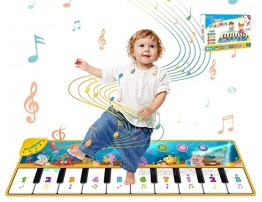 Cicose Piano Mat Baby Piano Mat for Toddler 1-3 Musical Mat Toys with 7 Instrument Modes for Early Education Baby Toys for 12-18 Months43.3×14.2 inch