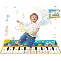 Cicose Piano Mat Baby Piano Mat for Toddler 1-3 Musical Mat Toys with 8 Instrument Sound for Early Education Musical Toys for Toddlers43.3×14.2 inch