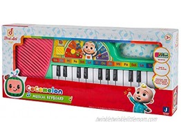 CoComelon First Act Musical Keyboard 23 Keys; Music and ABC Songs Pre-Recorded Educational Music Toys Carry N’ Go Handle
