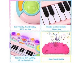 Cozybuy Piano Keyboard Toy for Toddlers 24 Keys Piano Toy for Baby Multifunctional Musical Instruments Kids Piano Keyboard Toy with Dynamic Lighting Birthday Gifts for 1-6 Years Old Boys and Girls