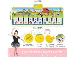 Ecjiuyi Boys Girls Piano Mat,Musical Keyboard Playmat Electronic Music Play Blanket 39.5 X 14 Dance Mat Early Educational Toys for for 3-6 Years Old Kids Birthday Gift
