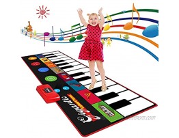 Floor Piano Musical Mat for Kids and Toddlers,Giant 6 Feet Piano Mats,24 Keys Electronic Keyboard Music Dance Touch Play Mat Early Education Toys for Baby Girls Boys Birthday Gifts for Age 3+72x29in