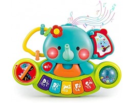 HISTOYE Baby Piano Toys for 1 Year Old Boy Girl Light Up Baby Toys 6 to 12 Months Musical Learning Toys for Infant Baby Toddler 6 9 12 18 24 Months Elephant Piano Keyboard Toys Gifts for 1 2 Year Old