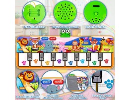 Hollyhi Kids Piano Mat Toddlers Toys Musical Keyboard Electronic Playmat Music Dance Blanket with 8 Different Animal Sound Educational Learning Baby Toys for 1 2 3 4 5 6 Year Old Boys Girls Gifts