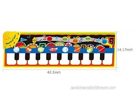 KAREZONINE Piano Mat Kids Keyboard Mat Playmat Education Toy Birthday Christmas Easter Day Gift for Kids Boys Girls