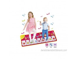 Kids Musical Keyboard Piano Mat Musical Piano Mat 8 Instrument Sounds 5 Play Modes Touch Play Game Toy Gifts for 1 2 3 Year Kids Toddlers Girls Boys 39.4 x 14.2