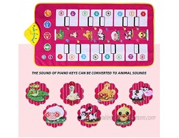 Lujex Kids Musical Mat,Kids Musical Keyboard Piano Mat，Electronic Piano Mat with 7 Different Animal Sounds for Early Learning Education Toys Gift for Toddler Baby Boys Girls