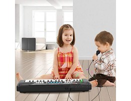 M SANMERSEN Kids Keyboard Piano 37 Keys Piano for Kids Electronic Piano with Microphone Music Keyboard Piano for Girls Boys Children