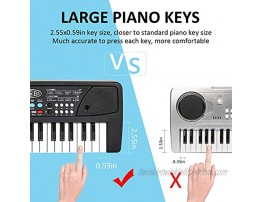 M SANMERSEN Kids Piano Keyboard Piano for Kids with Microphone Portable Electronic Keyboards for Beginners 37 Keys Musical Toys Pianos for Girls Boys Ages 3-8