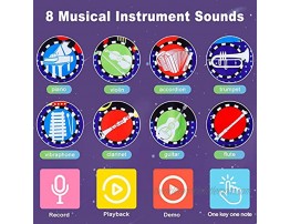 M SANMERSEN Piano Mat for Kids Kids Keyboard Play Mats with 8 Instrument Sounds 10 Demos Record & Playback Adjustable Volume Electronic Music Mat Touch Play Mat Toys for Boys Girls