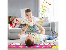 Music Piano Mat Piano Keyboard Playmat Dance Mat Electronic Music Mat Touch Play Blanket 39.4X14.2 8 Animal Sound Options Built-in Speaker&Demo Xmas Gifts Toys for Girls Boys Toddlers Kids