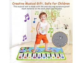NEWSTYLE Piano Mat Musical Toys Large Piano Keyboard Dancing Mat Baby Musical Game Carpet Mat Baby Activity Gym Floor Playmat Musical Instruments Touch Play Keyboard Toys for Girls Boys-135x59cm