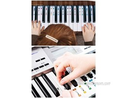 Piano Stickers for Keys Removable Music Note Full Set Stickers and Keyboard White and Black KeysDouble Layer Coating for 88 61 54 49 Keyboards