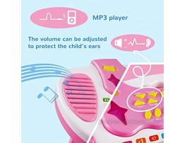 Reditmo Toddler Toy Keyboard Kids Piano Electronic Organ 31 Keys with Microphone Firmer Stool Educational Toy for 3-6 Years Old Children Baby Toddlers Pink