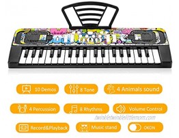 Shayson Kids Piano Keyboard 37 Keys Electronic Piano Keyboard for Kids Multifunction Portable Music Instrument Birthday Xmas Gifts for Kids Toys for 3 4 5 6 7 Years Old Girls Boys