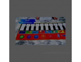 Tencoz Kids Musical Mats 10 Keys Piano Mat with 8 Selectable Musical Instruments Floor Keyboard for Boys Girls Kids Early Educational Toys 58.26” x 23.62”