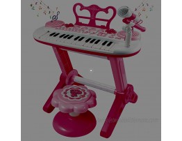 Toddler Piano Toy Keyboard for Kids 31-Key Electronic Musical Instrument with Microphone Pink Multifunctional Music&Sound Educational First Birthday Gift Toys for 3 4 5 6 7 Year Old Girls Boys