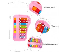 Toddmomy Baby Piano Xylophone Toy Toddlers Keyboard Xylophone Piano Preschool Educational Musical Learning Instruments Toy for Kids Girls Boys Pink