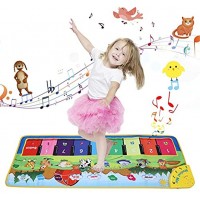 Weefun Musical Mat Piano Play Keyboard Dance Floor Mat Carpet Animal Blanket Touch Playmat Early Education Music Toys for 1 2 3 4 5 Year Old Girls Boys Christmas Birthday Gift for Kids Toddler