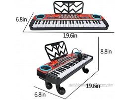 xipon Piano Keyboard 49 Key Portable Electronic Kids Keyboard Piano Educational Toy Digital Music Piano Keyboard with Microphone for Kids Girls Boys
