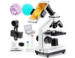 1000x Microscope for Students with Prepared Slides Kit for School Teaching Demonstration Amateur Biology Research Homeschool Science Learning Nature MAXLAPTER