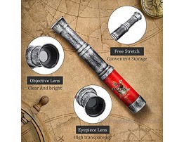12 Inch Large Pirate Telescopes Pirate Pattern Telescope Retro Pirate Telescopes Adjustable Pirate Telescopes for Pirate Party Supplies Cosplay Halloween