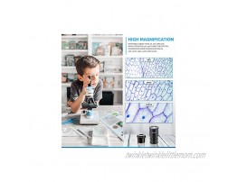 AmScope M162C-2L-PB10-WM-SP14-50P100S 40X-1000X Beginners Microscope Kit for Kids & Students w Complete Science Accessory Kit + World of The Microscope Book