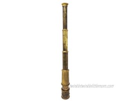 Brass Nautical Pirate Spy glass | Spyglass Made of Brass | Glass Optics & High Magnification | Captain's Instrument| Camouflage Finish | 14in Long | 1Pc in Velvet Pouch | Handheld Telescope