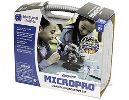 Educational Insights GeoSafari MicroPro 95-Piece Microscope Set Prepared Slides Instruction and Activity Guide Ages 8 and up