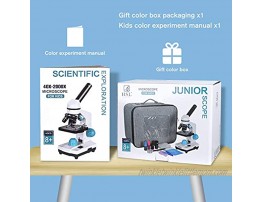 HSL 40X-2000X Microscope for Kids Monocular Microscope Students Set +Handbag+Phone Holder+ Beginner Biological LAD Kit for Science Educational Boys Girls Toys LED