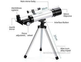 Kids Astronomical Telescope Five-Feelings 90X Astronomical Landscape Telescope with Tripod 2 Magnification Eyepieces 1.5X Barlow Len Finderscope Early Science Education Toys for Children